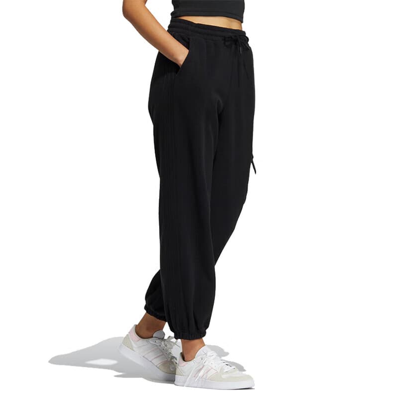Штаны ADIDAS NEO Черные Женские Вязаные Тренировочные Брюки - изображение 4