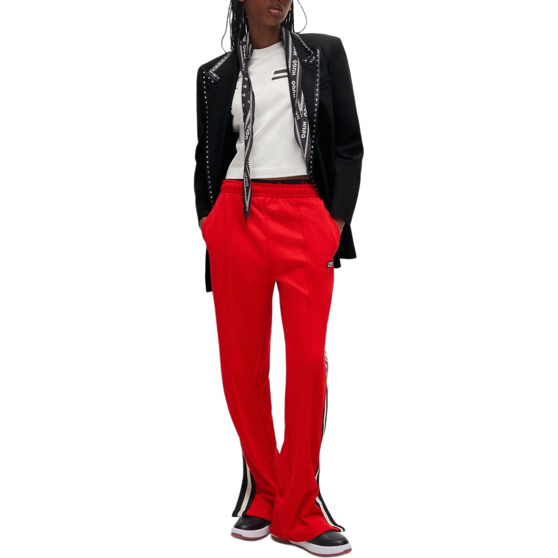 Штаны HUGO BOSS Racing Inspired Tracksuit Bottoms With Striped Logo Tape - изображение 5