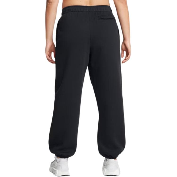 Штаны Under Armour IconWordmark Флис Oversized Вязаные Тренировочные Брюки Женские Черные - изображение 5