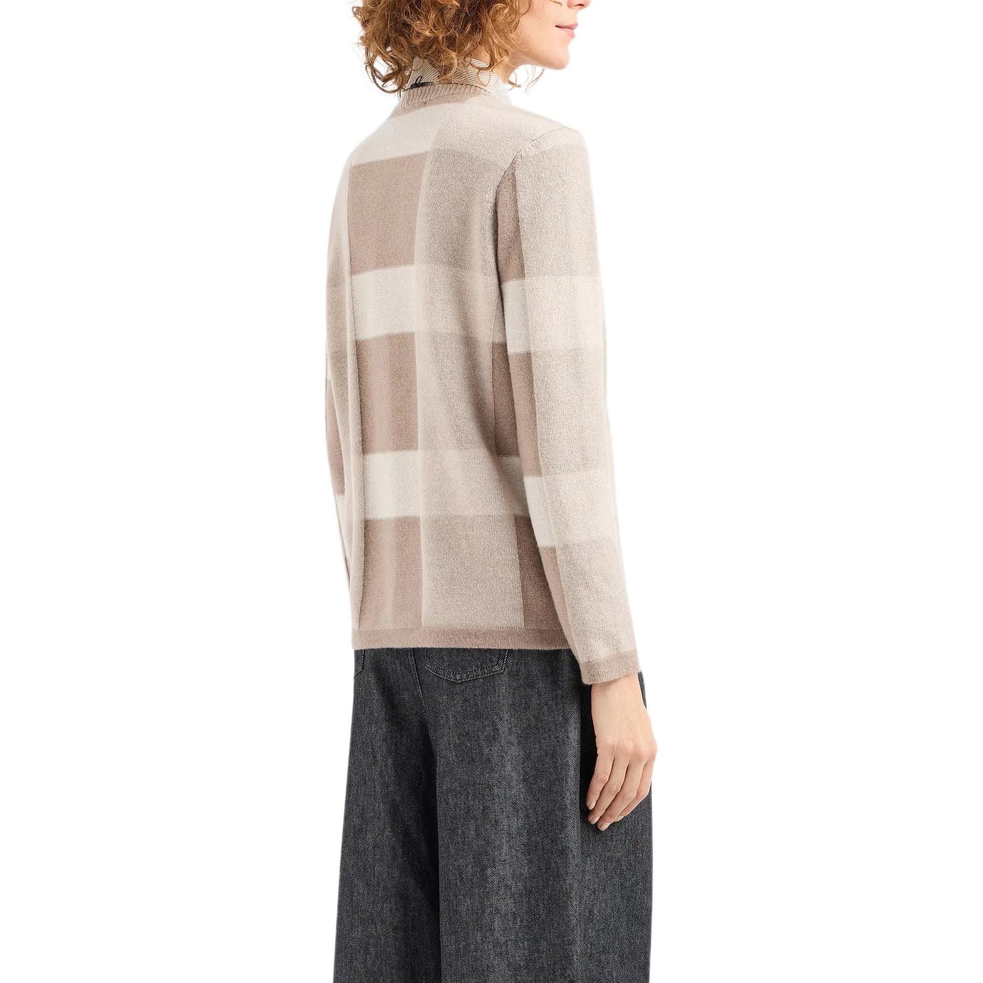 Кофта EMPORIO ARMANI FW24 Трикотаж Женский Бежевый - изображение 3