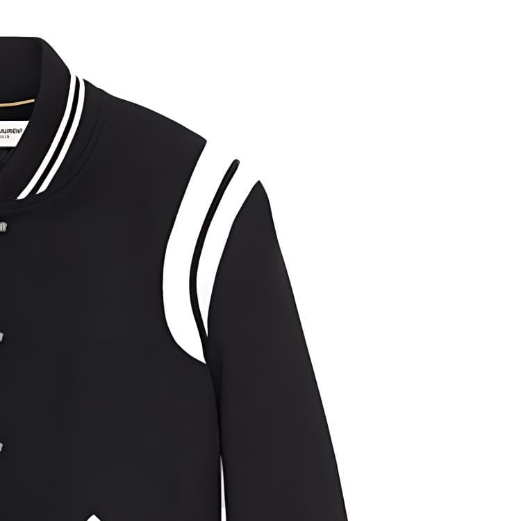 Saint Laurent Striped Baseball Jacket - изображение 6