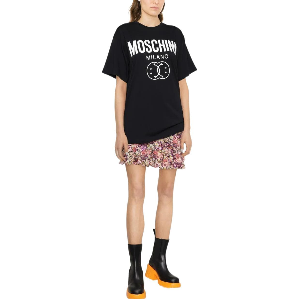 Футболка MOSCHINO FW22 Double Smiley LogoT - изображение 2