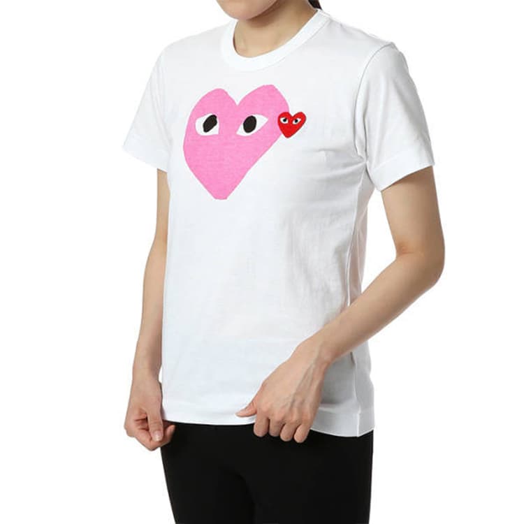 Футболка CDG Play White T-Shirt - изображение 5