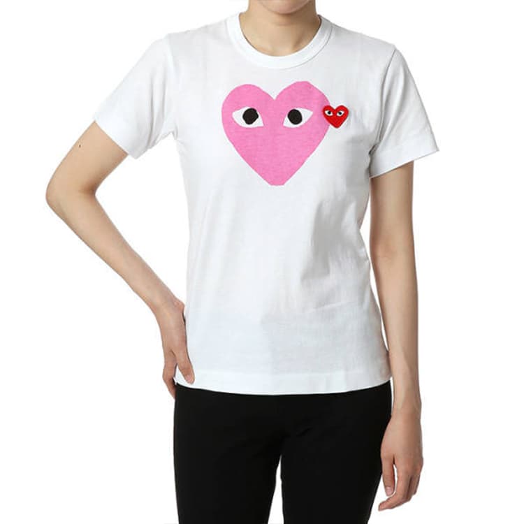 Футболка CDG Play White T-Shirt - изображение 2