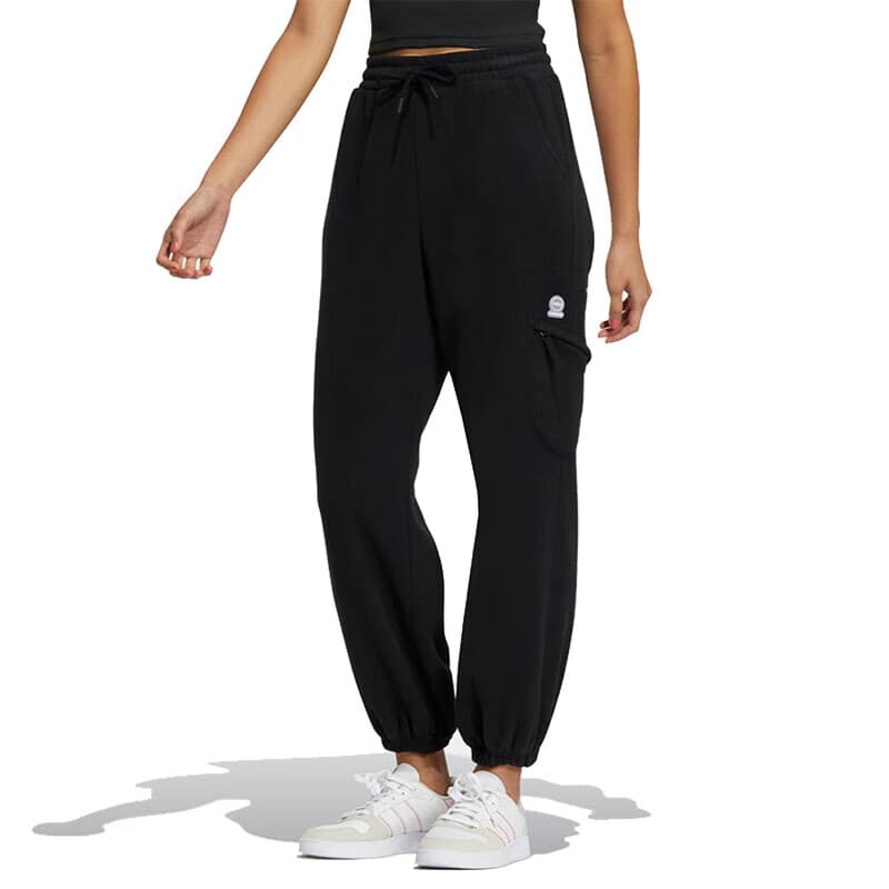 Штаны ADIDAS NEO Черные Женские Вязаные Тренировочные Брюки - изображение 2