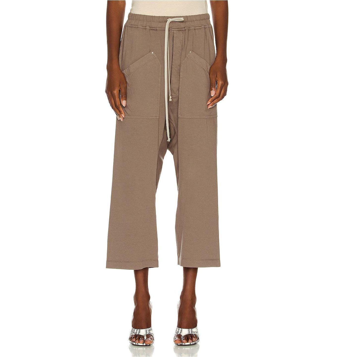 Штаны Rick Owens DRKSHDW Песочный Женские Повседневные Брюки - изображение 3