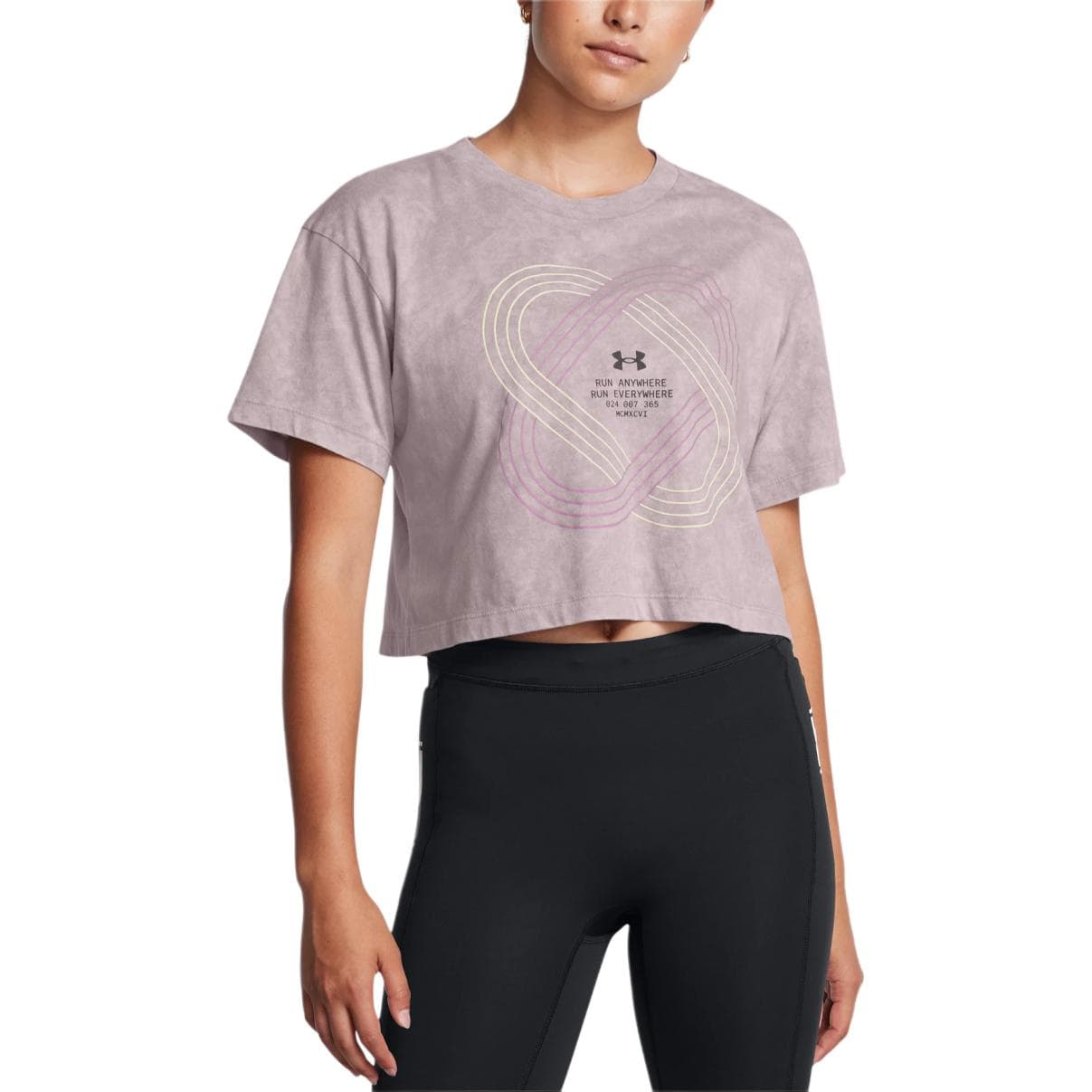 Футболка Under Armour ANYWHERE Т-рубашка с рукавом-килькой женская фиолетовая - изображение 3