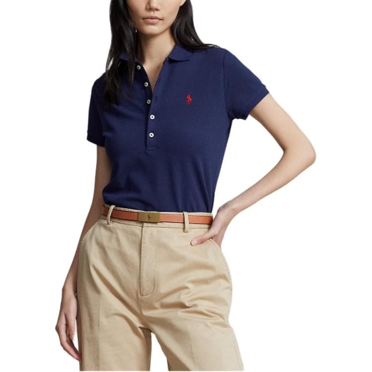 Polo Ralph Lauren Поло Облегающий Женские Темно-синий - изображение 4