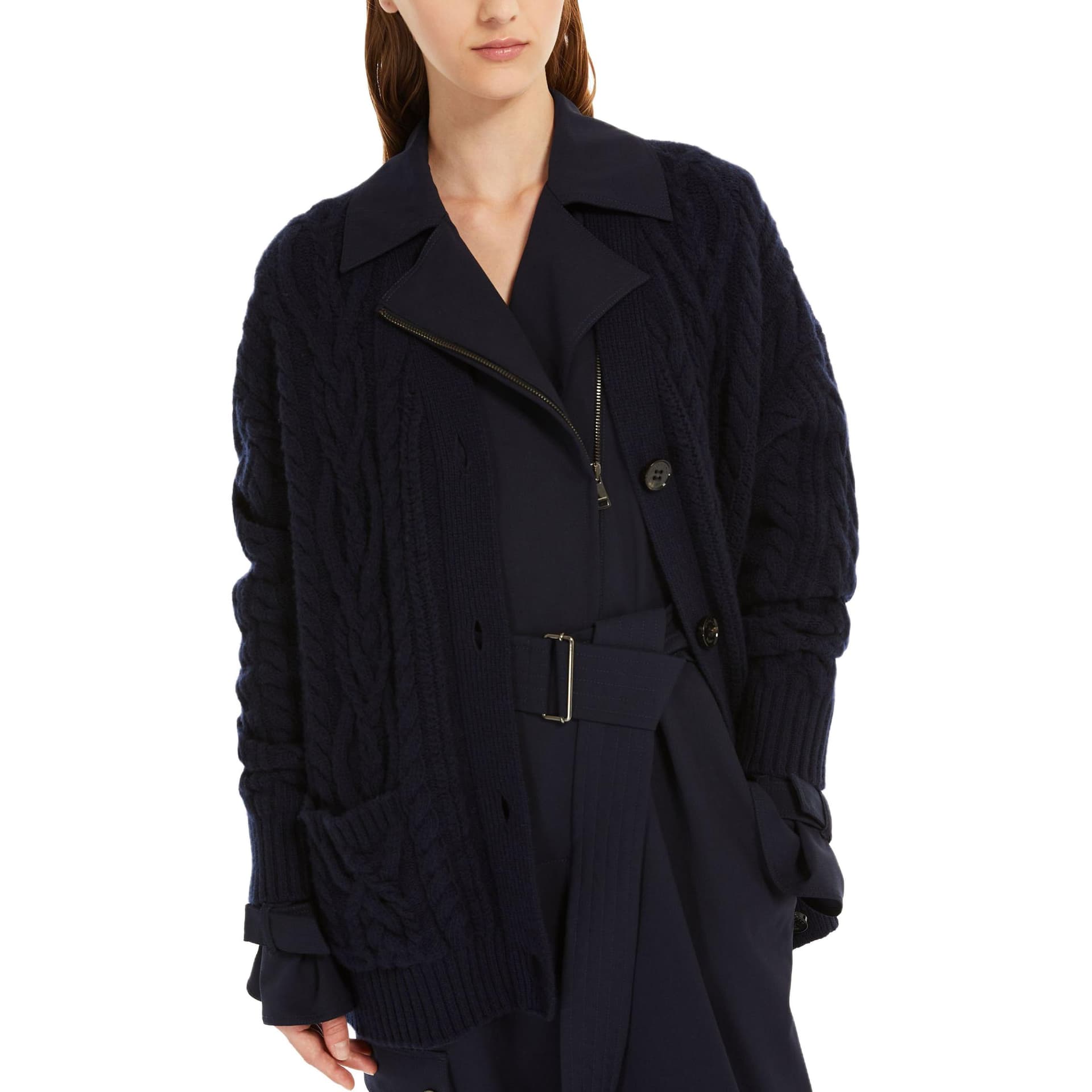 Кофта WEEKEND MaxMara Sponda Wool Yarn Cardigan V - изображение 4
