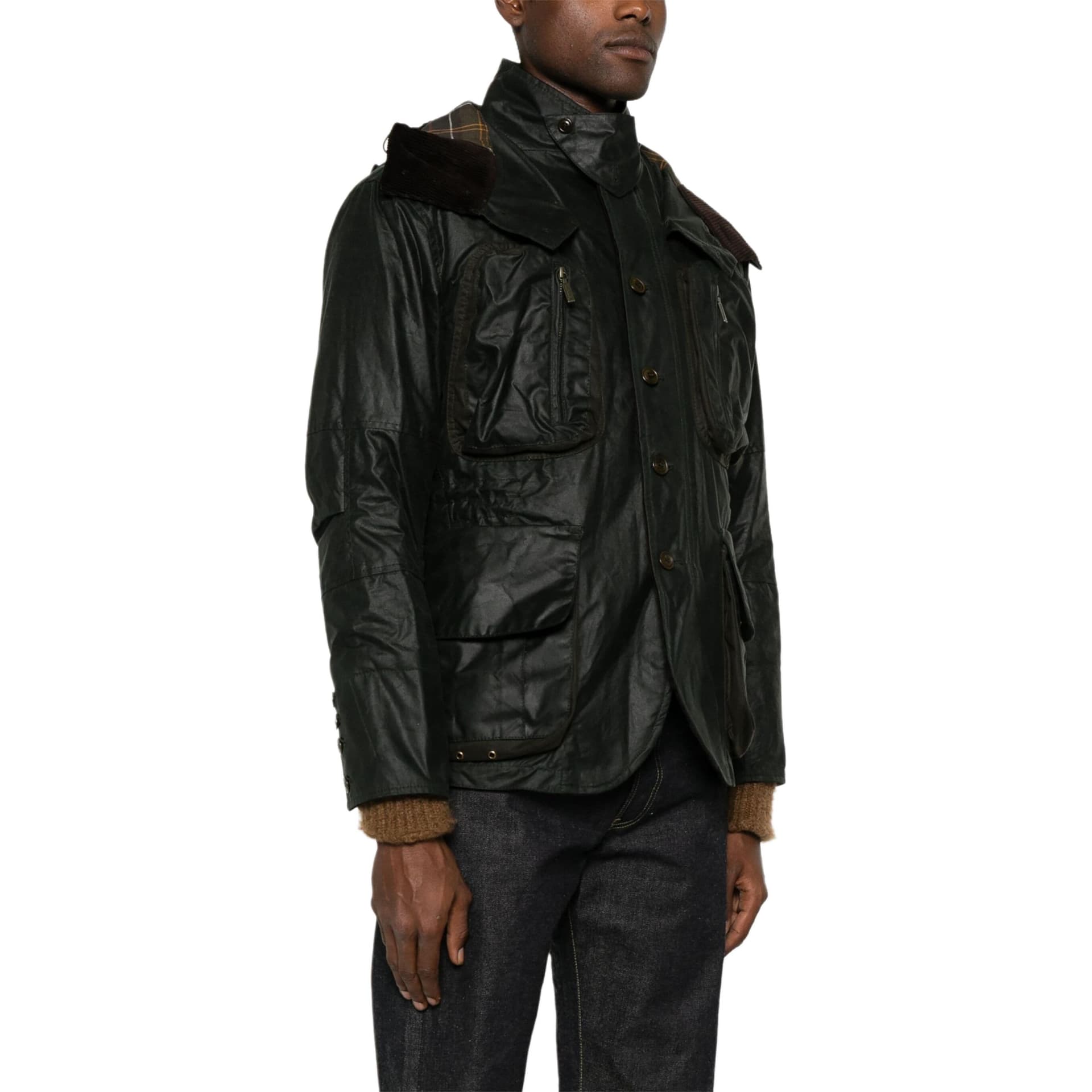 Куртка Barbour x To KI To Outland FW24 Куртки и Пальто Мужской Темно-зеленый - изображение 4