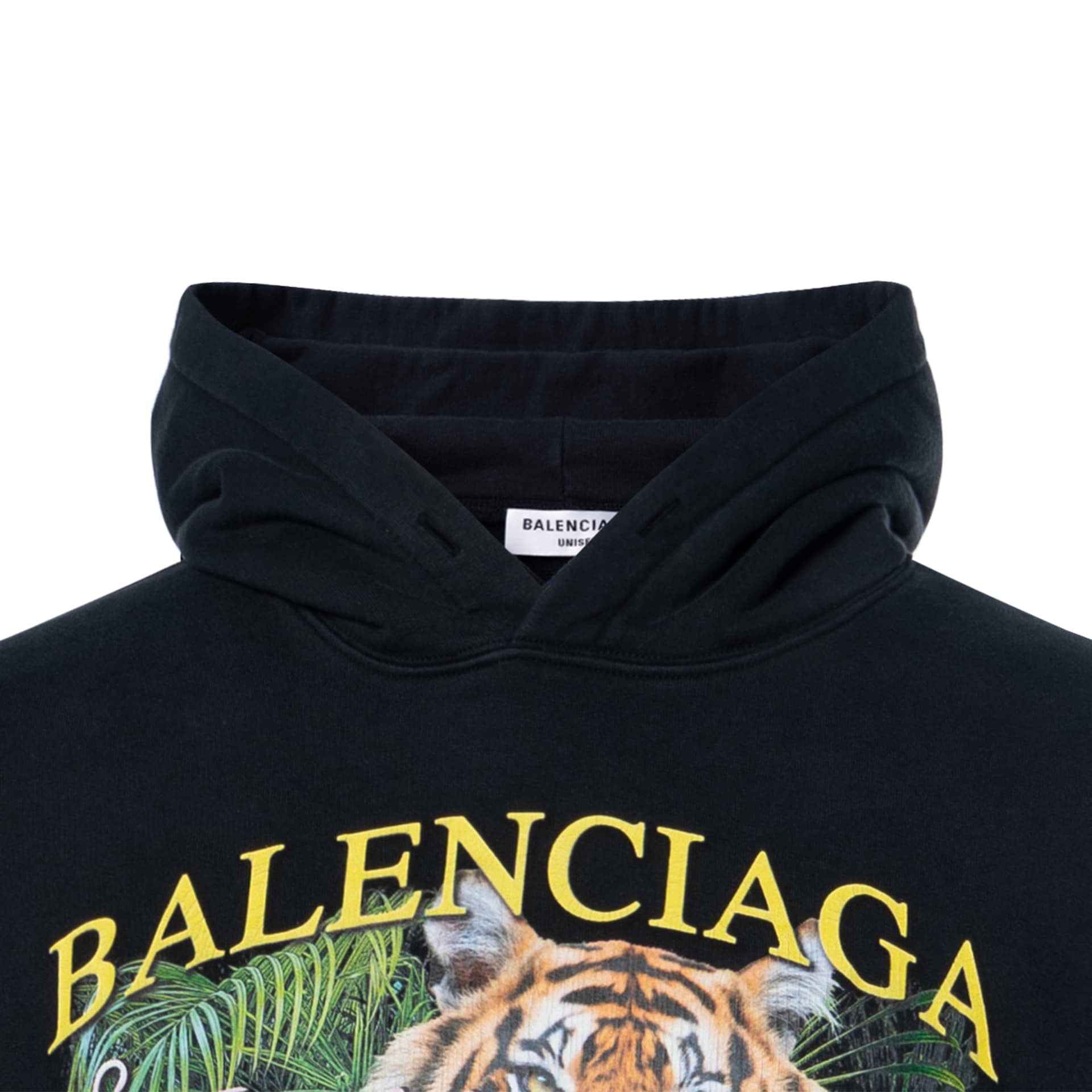 Худи Balenciaga SS22 Tiger Logo Hoodie Black - изображение 3