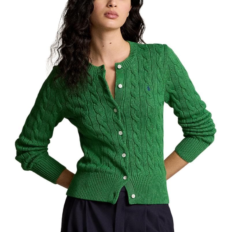 Кофта Polo Ralph Lauren SS24 Трикотаж Облегающий Женские Зелёный - изображение 3