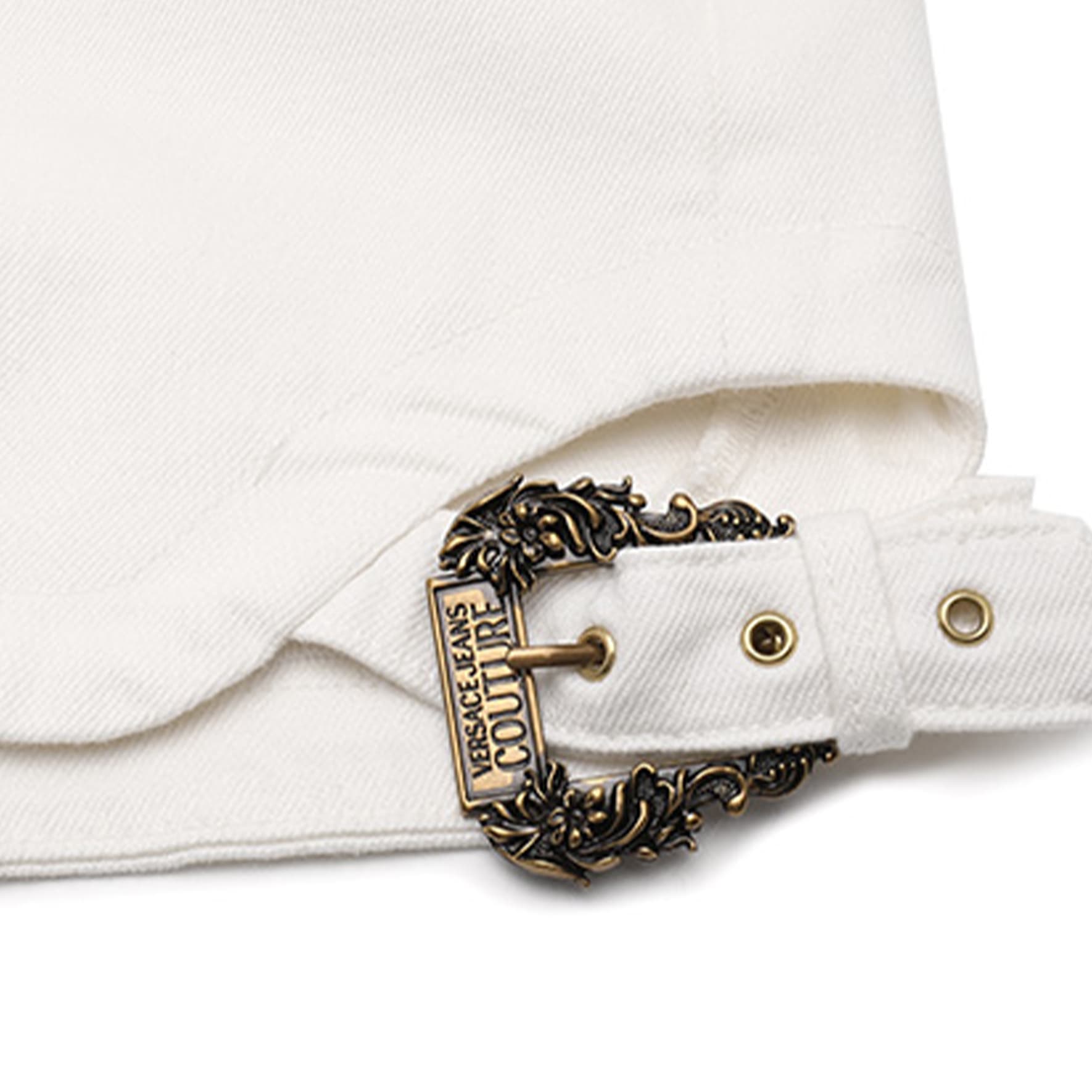 Versace Jeans Couture SS24 Джинсовые шорты Женские Белые - изображение 5