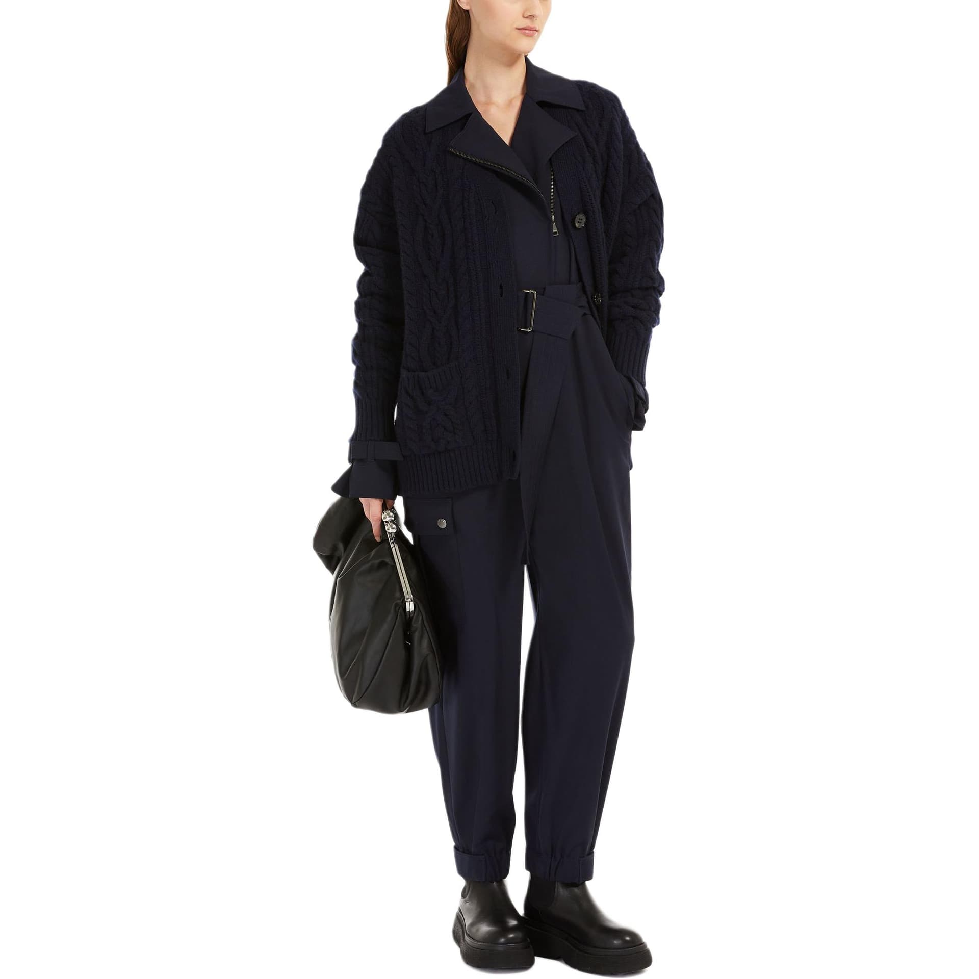 Кофта WEEKEND MaxMara Sponda Wool Yarn Cardigan V - изображение 2