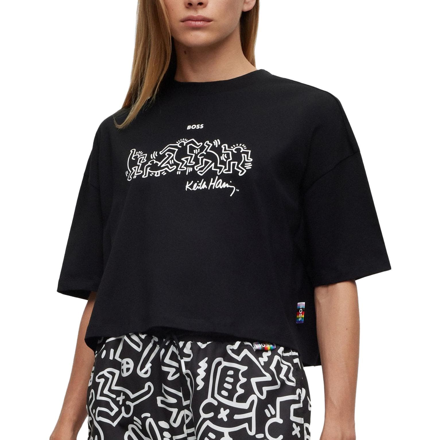 Футболка HUGO BOSS T-рубашка женская черная - изображение 2
