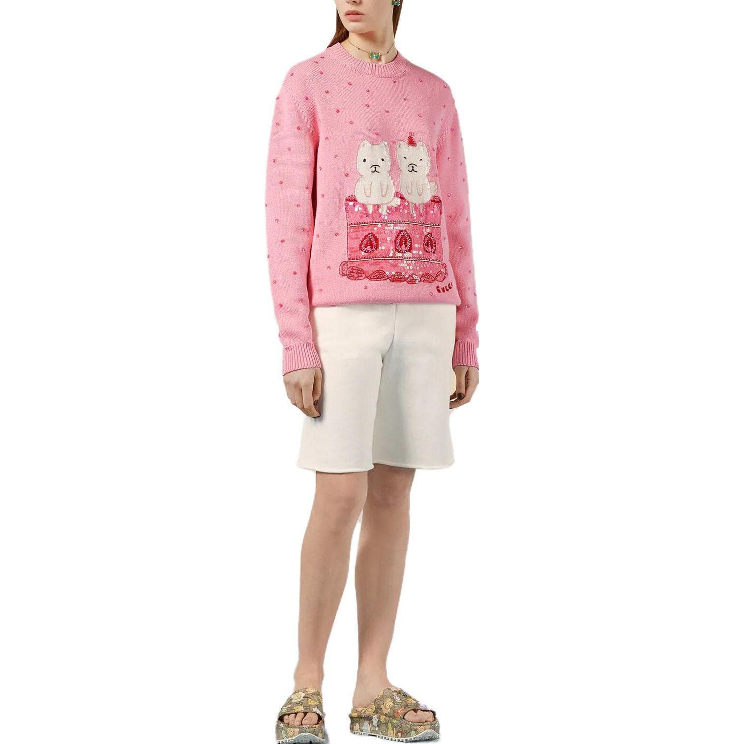 Шорты Gucci SS23 Embroidered Patch Shorts White - изображение 3