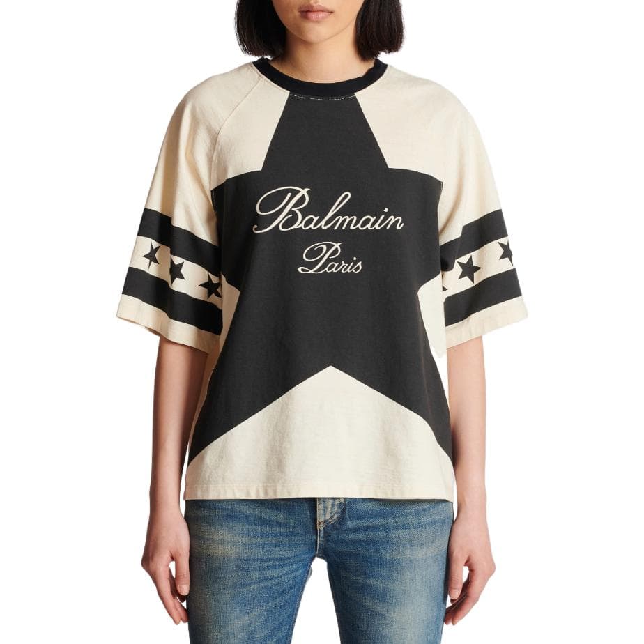 Футболка BALMAIN FW23 Signature Stars T-Shirt T — фото 5