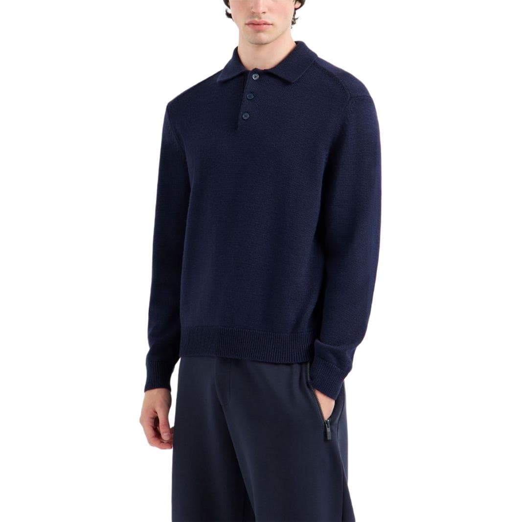 Поло ARMANI EXCHANGEAE FW24 Поло Мужское Морской Синий - изображение 2
