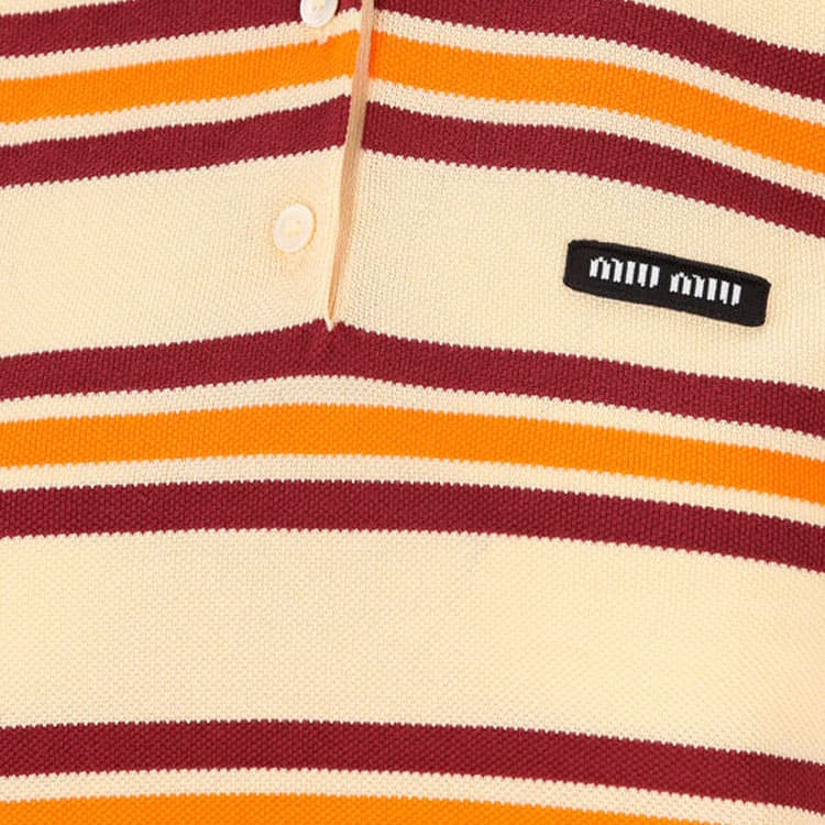 Платье Miu Miu Striped Logo Dress - изображение 8