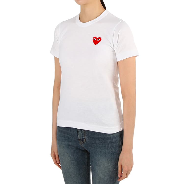 Футболка CDG Play Red Heart T-Shirt White - изображение 4