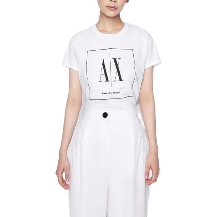 Футболка ARMANI EXCHANGEAE T Рубашка Женская Белая - изображение 2