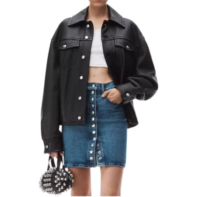 Alexander Wang FW24 Джинсовые короткие юбки Женские Темно-синий - изображение 3