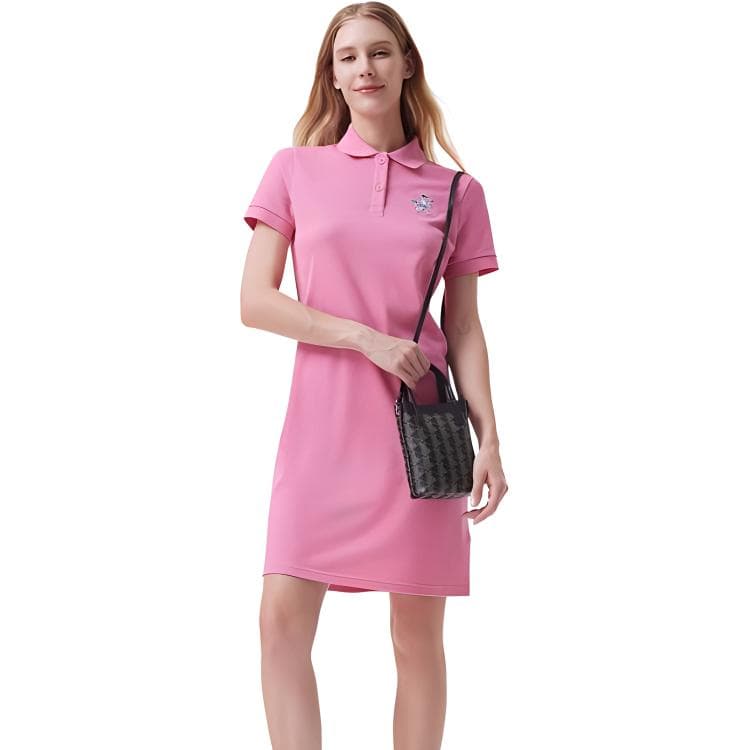 Платье LACOSTE SS24 Короткое платье с короткими рукавами для женщин - изображение 2