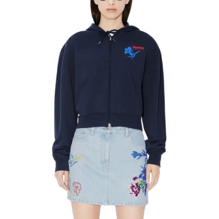 Куртка KENZO Drawn Flowers' Embroidered Sweatshirt - изображение 4
