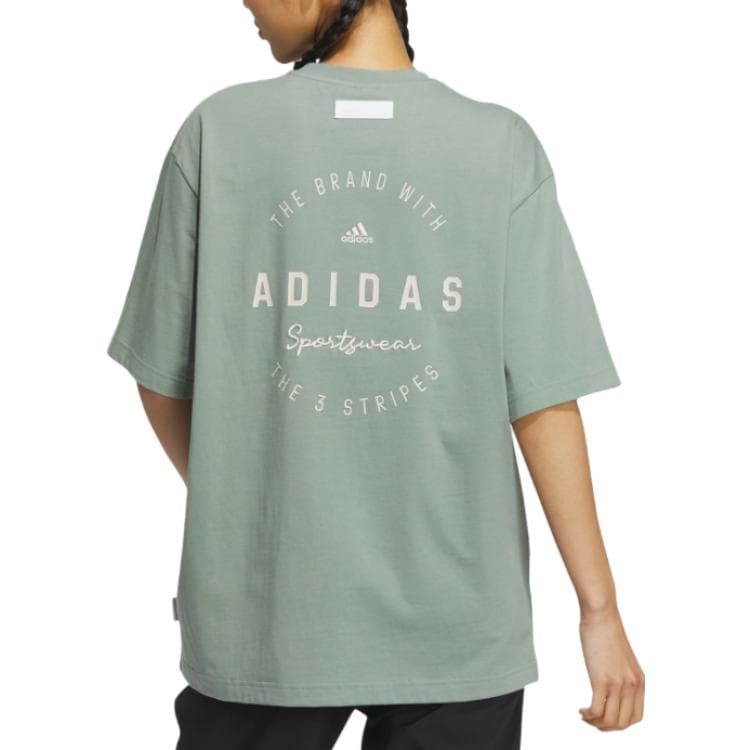 Футболка Adidas T-Shirt Женская Пыльно-Зеленая - изображение 3