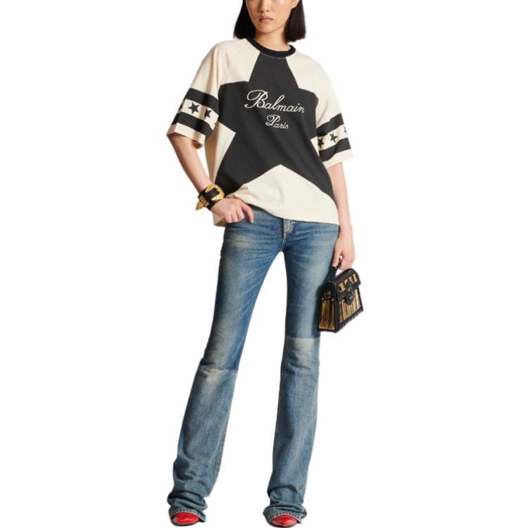 Футболка BALMAIN FW23 Signature Stars T-Shirt T — фото 2