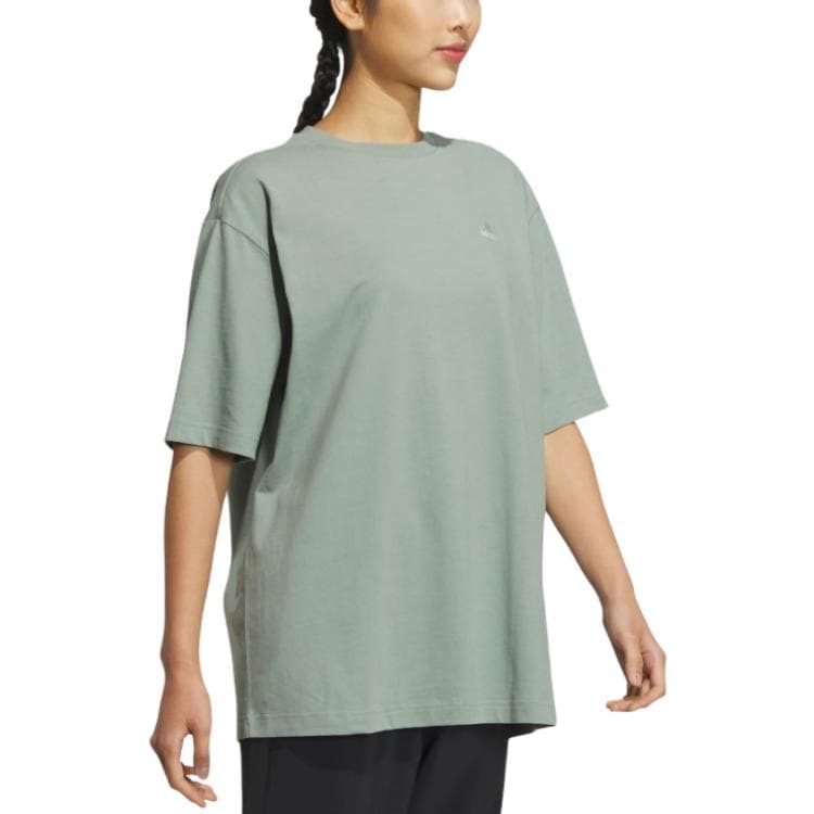 Футболка Adidas T-Shirt Женская Пыльно-Зеленая - изображение 4