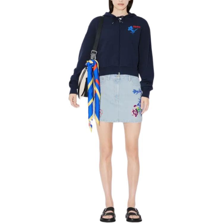 Куртка KENZO Drawn Flowers' Embroidered Sweatshirt - изображение 3