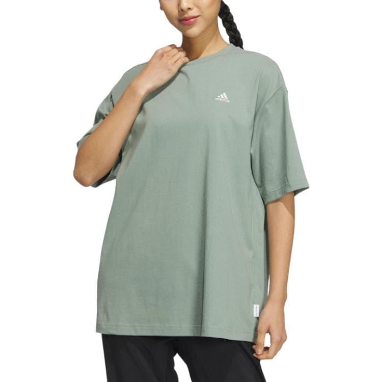 Футболка Adidas T-Shirt Женская Пыльно-Зеленая - изображение 2