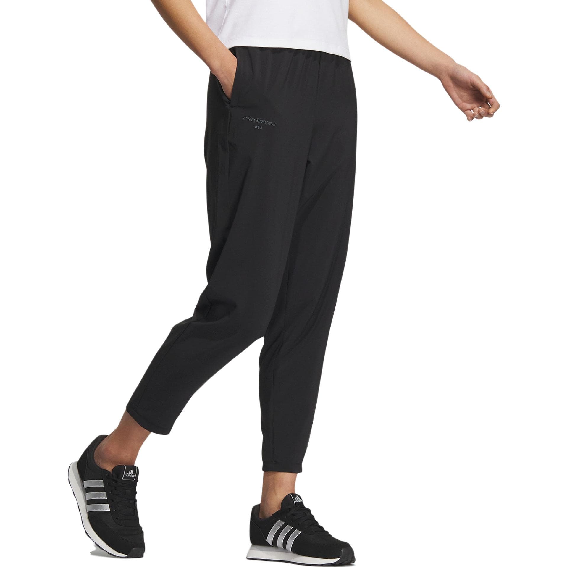 Штаны Adidas Черные Женские Повседневные Брюки - изображение 3