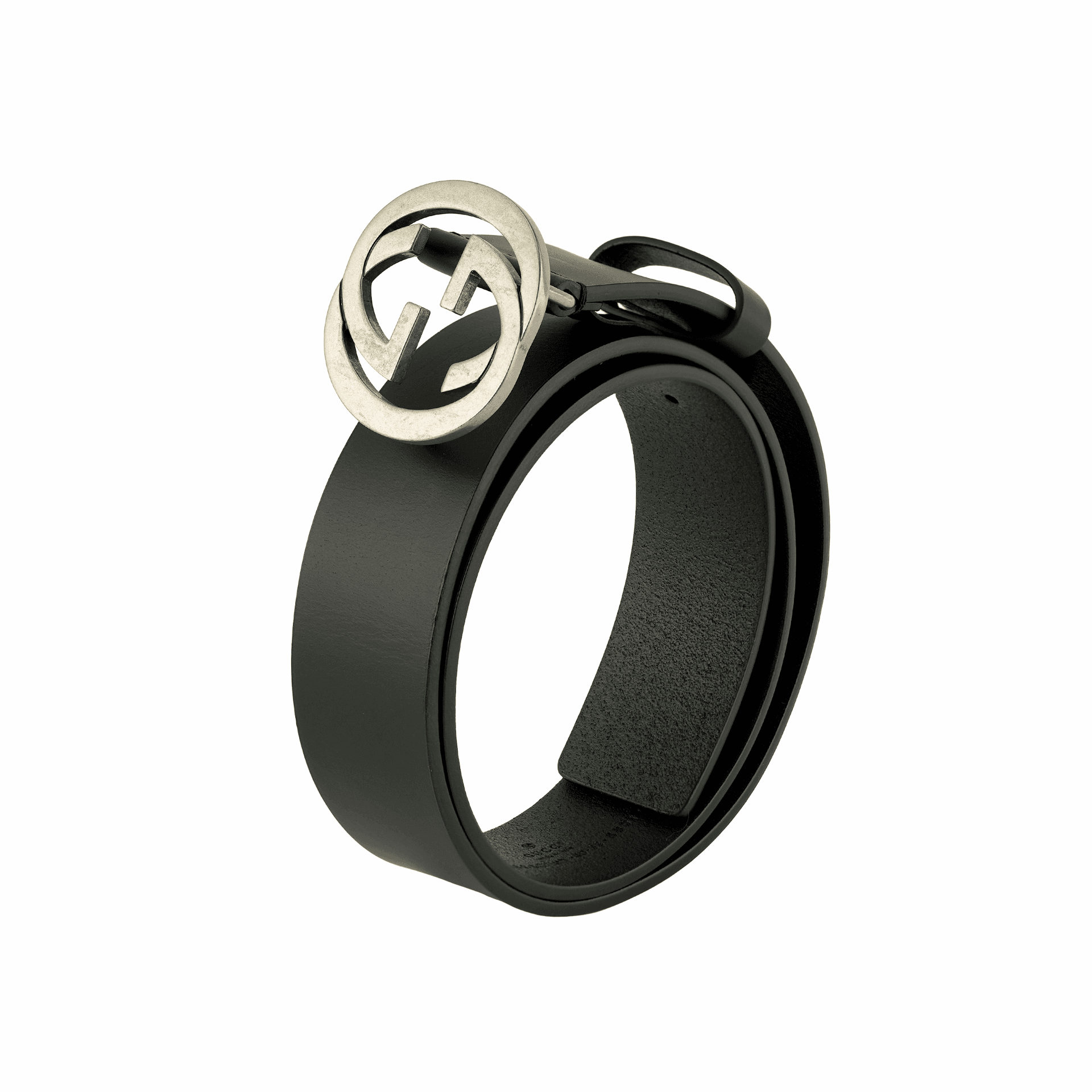 Ремень Gucci Double G Smooth Buckle Leather Belt Black 3.8cm - изображение 3