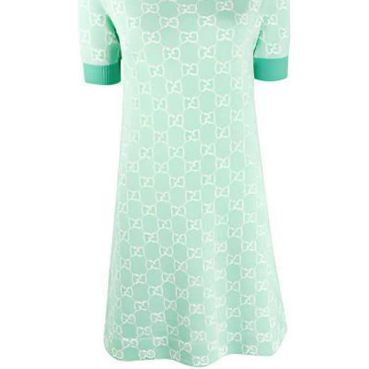 Платье Gucci GG Jacquard Dress Mint Green - изображение 2