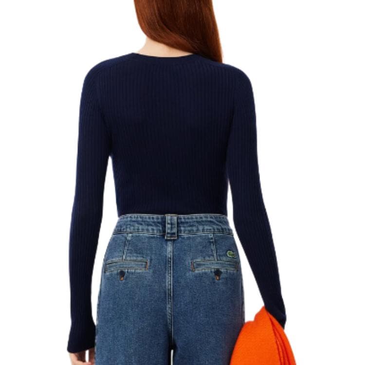 Кардиган LACOSTE Свитер Женский Midnight Blue - изображение 4