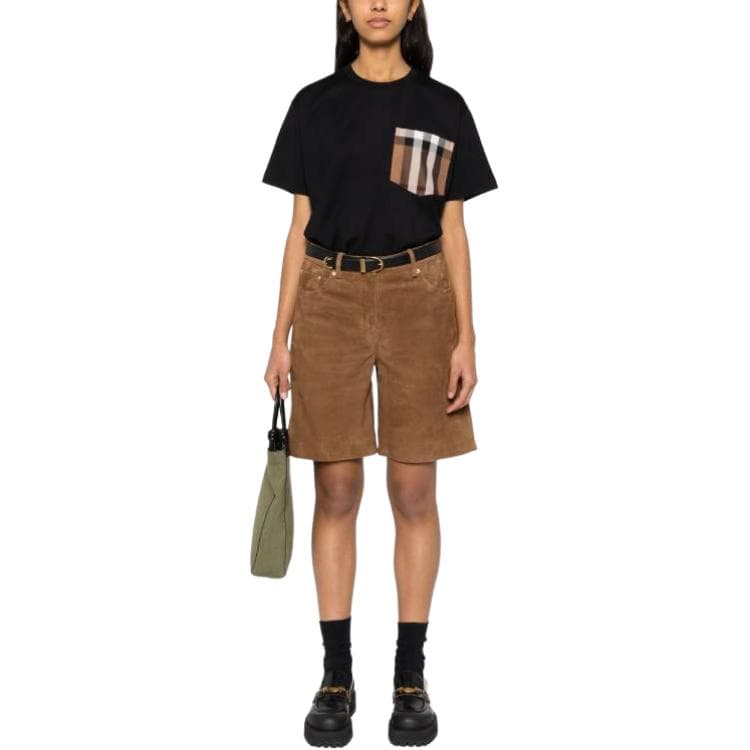 Футболка Burberry SS23 T Рубашка Женская Черная - изображение 3