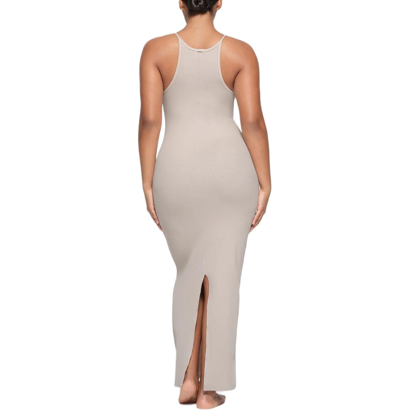 SKIMS Cotton Rib Long Cami Dress Stone - изображение 2
