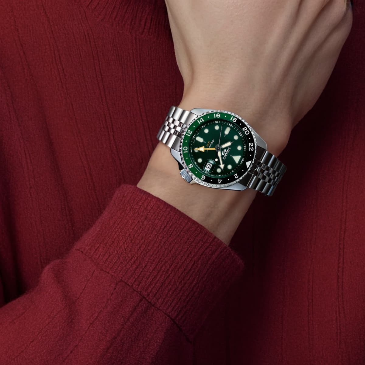 Часы SEIKO Skx ['100' 301050]m Водонепроницаемый Автоматический Ручной Механический Механизм Нержавеющая Сталь Шнуровка - изображение 2