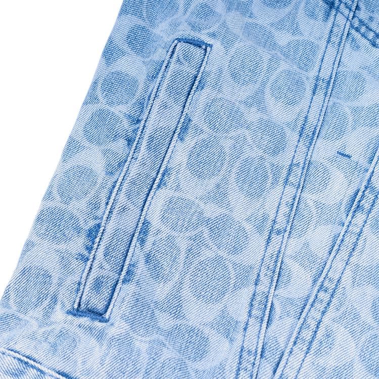 Джинсовая куртка COACH Logo Print Denim Jacket - изображение 7