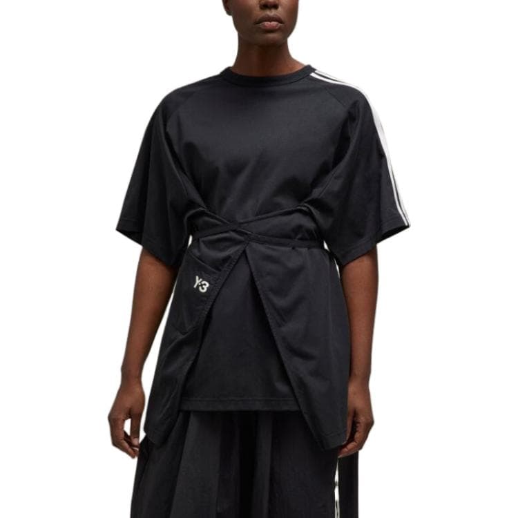 Футболка Y-3 Полосатая футболка для женщин Черный - изображение 3