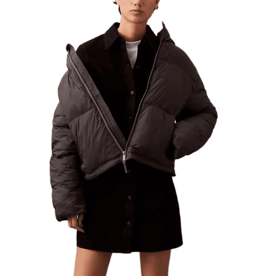 Calvin Klein Хлопковый пуховик женский коричневый - изображение 3