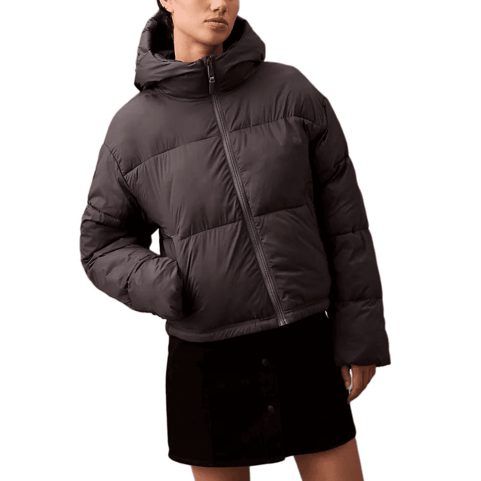 Calvin Klein Хлопковый пуховик женский коричневый - изображение 4