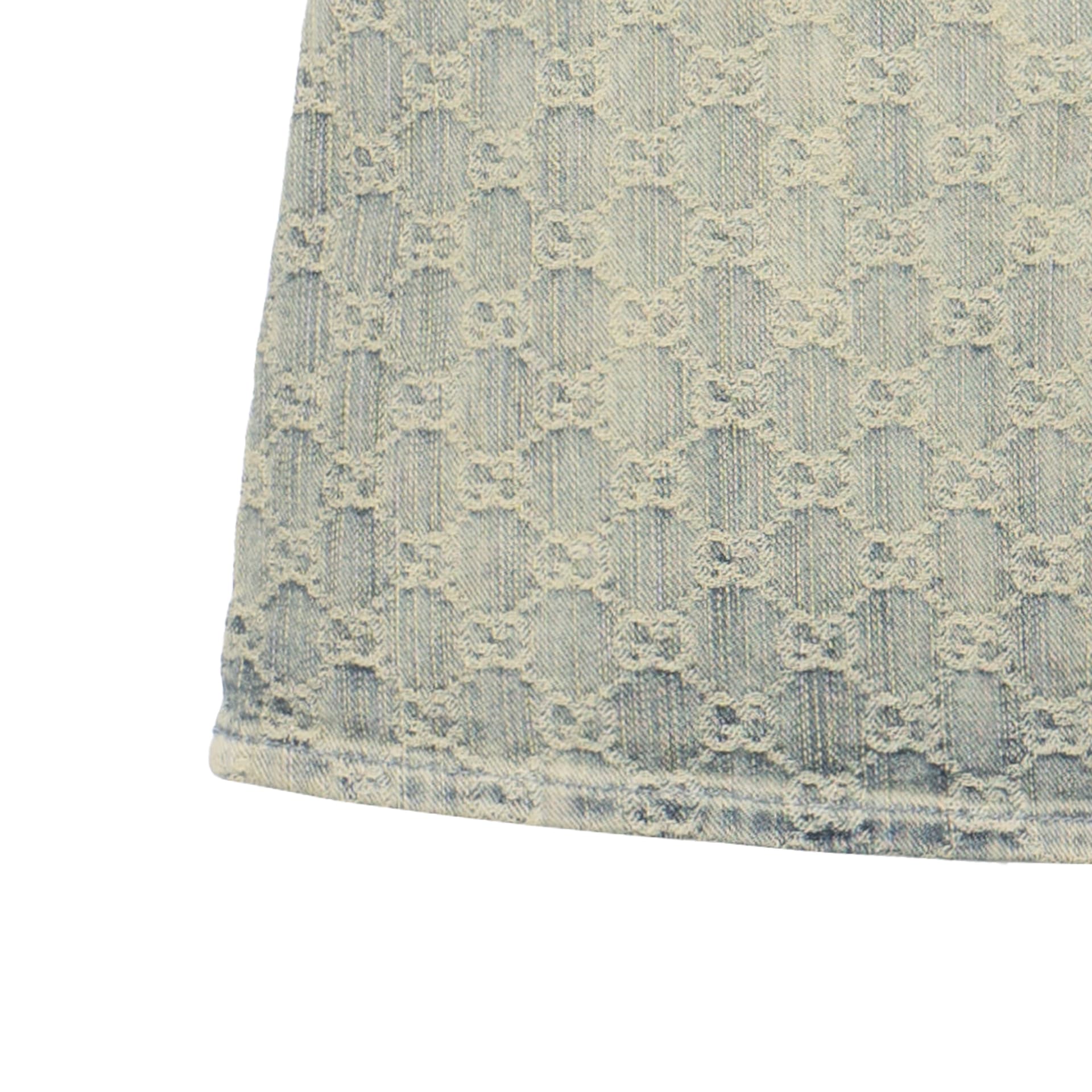 GUCCI SS22 GG Jacquard Denim Skirt - изображение 5