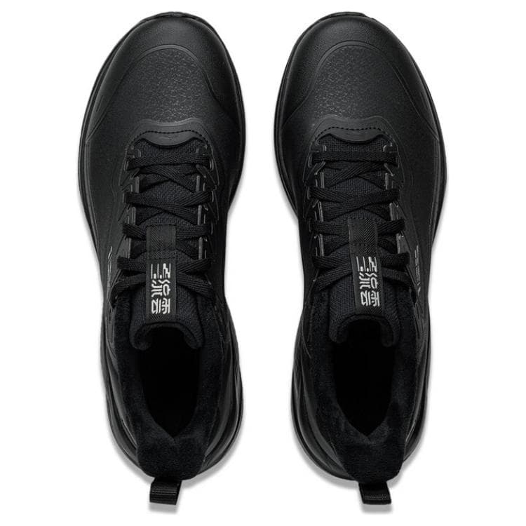 Кроссовки для бега Li-Ning LINING Cloud Универсальный модный тренд удобный с флисовой подкладкой амортизация износостойкий низкие кроссовки мужской черный - изображение 4