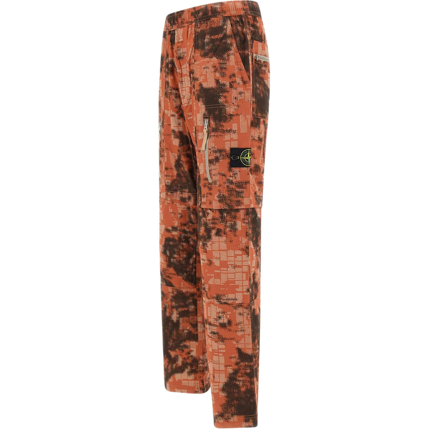 Штаны Stone Island Earth Survey Camouflage Collection Повседневные брюки Мужские Оранжевые - изображение 3