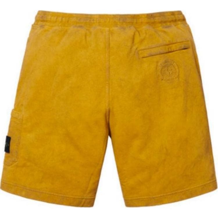 Supreme x Stone Island Sweatshort Yellow - изображение 2
