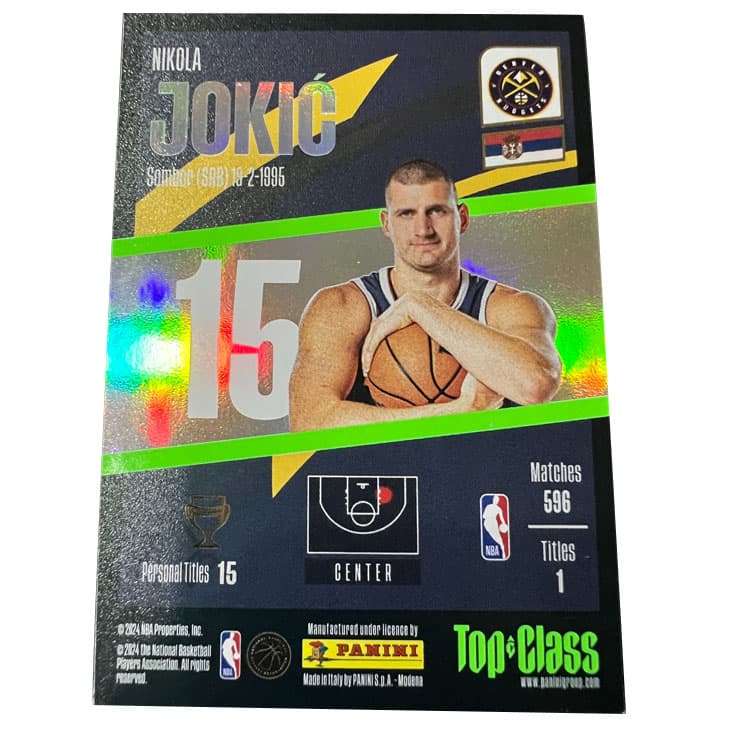 Коллекционные карточки PANINI Денвер Наггетс Коллекция Команды Никола Йокич Специальное Издание Неостановимый Карточка Звезды Редкая Карточка - изображение 2