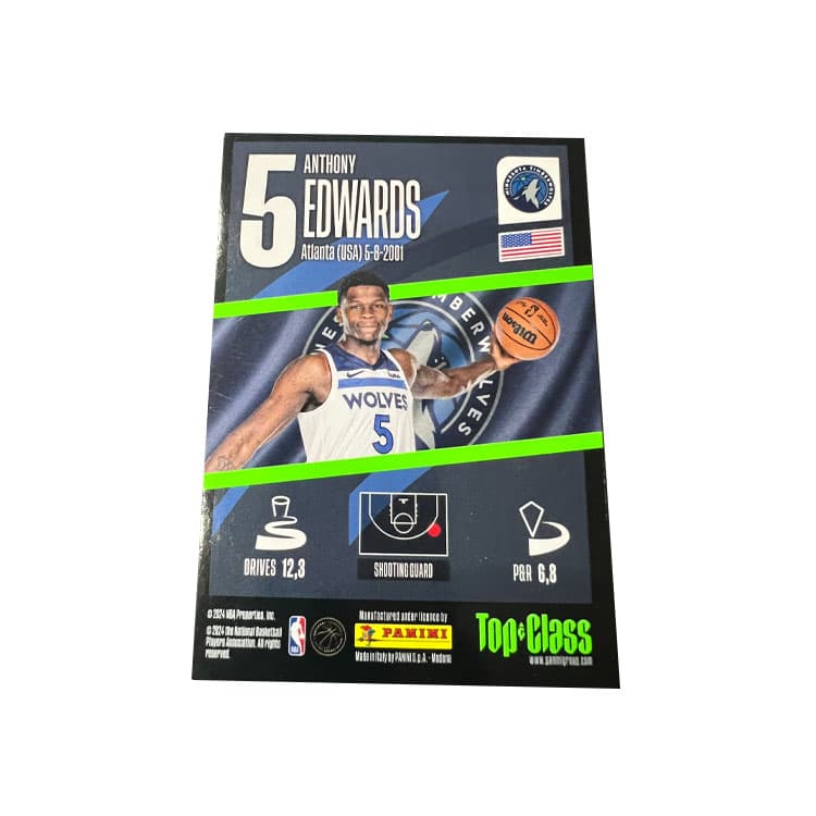 Коллекционные карточки PANINI Minnesota Timberwolves Ядерный Эдвардс Huzi TC Коллекция Рефракция Супергерой Superstar Карта РАРная Карта - изображение 2